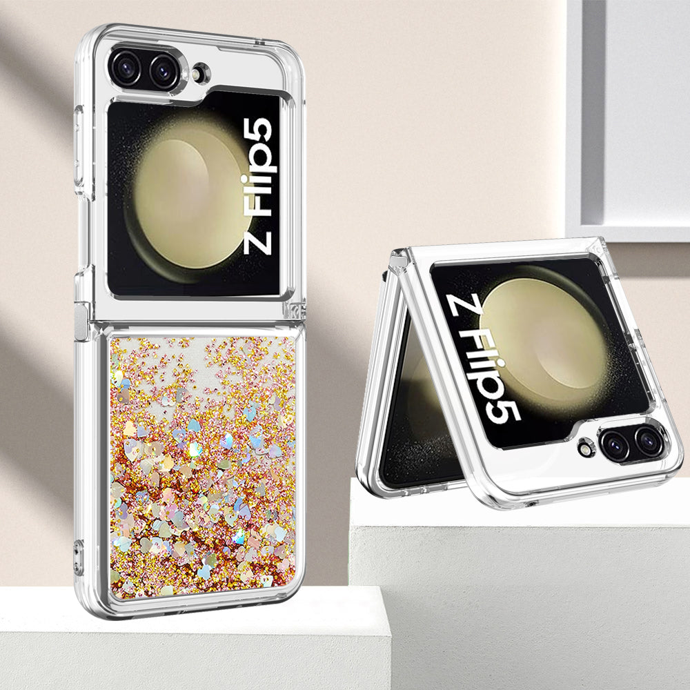YB Quicksand Series-1 Liquid Phone Case for Samsung Galaxy Z Flip5 5G Floating Glitter Soft TPU Protective Cover YB Quicksand Series-1 Liquid Phone Case for Samsung Galaxy Z Flip5 5G Floating Glitter Soft TPU Protective Cover